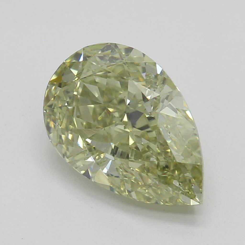 1.56 Ct. Fancy Grayish Greenish Yellow Pear Diamond