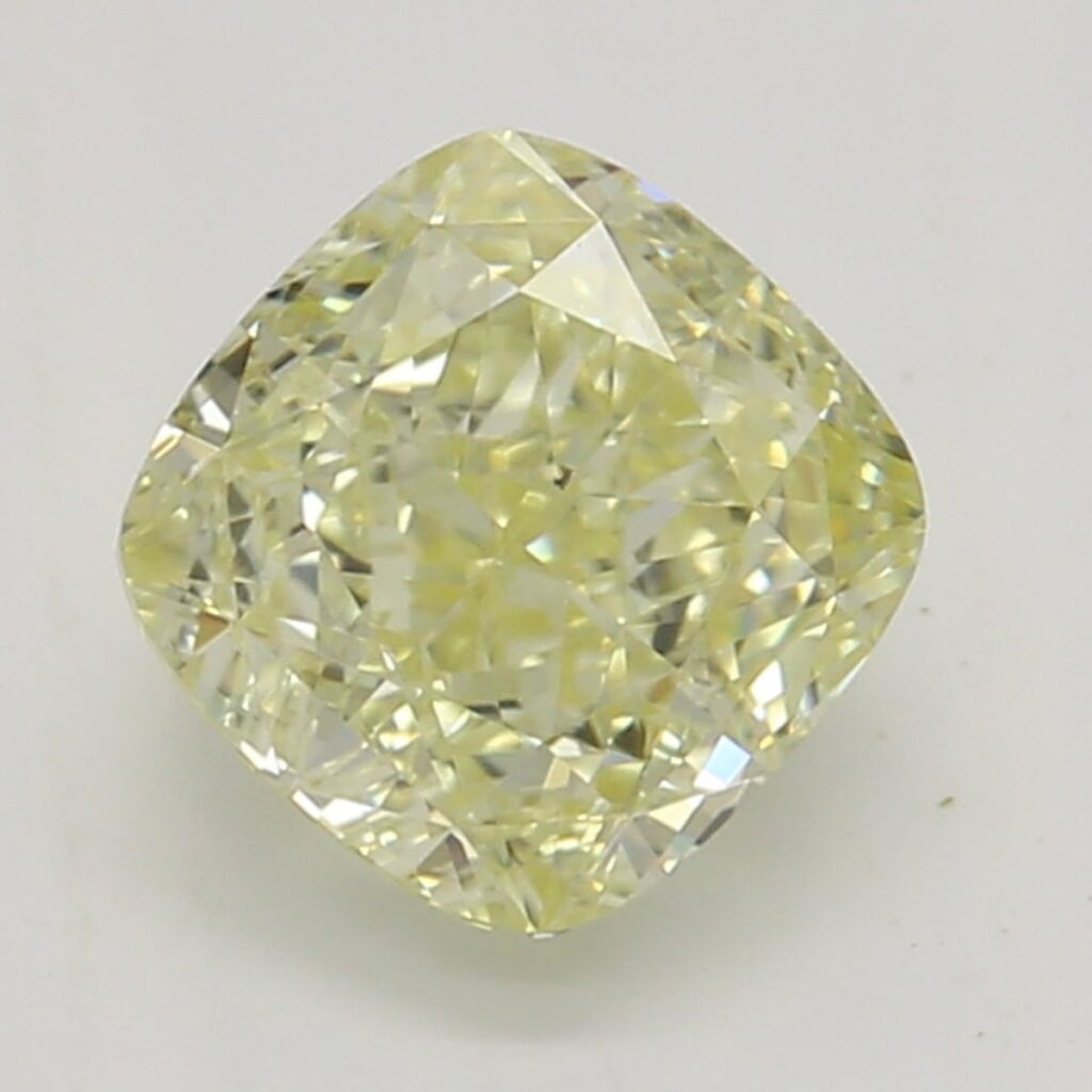 0.71 Ct. Fancy Yellow Cushion Diamond