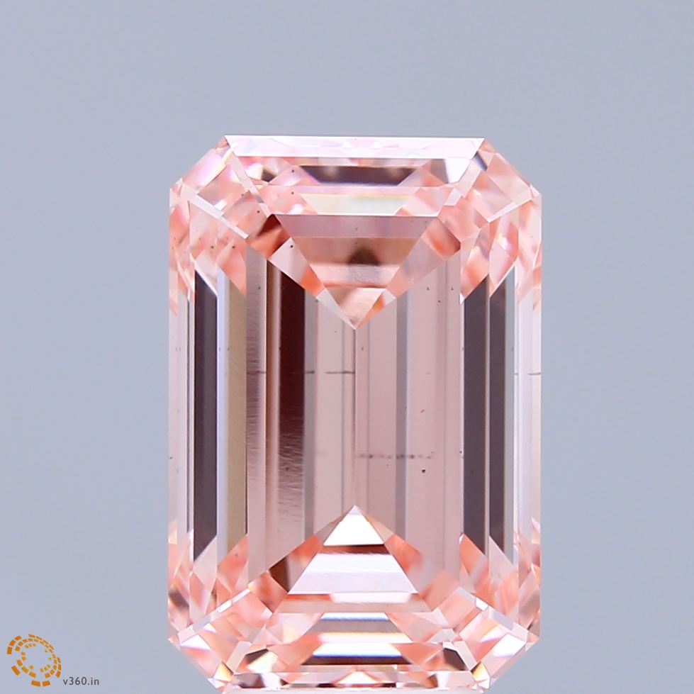 6.89 Ct. Fancy Intense Pink Emerald Lab Grown Diamond