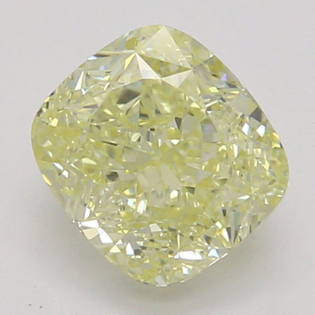 0.74 Ct. Fancy Yellow Cushion Diamond