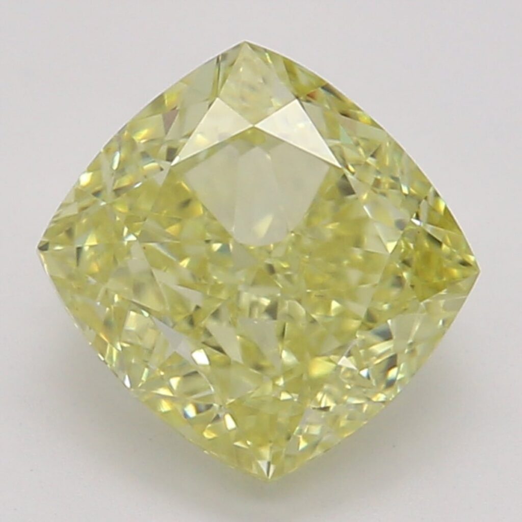 1.07 Ct. Fancy Yellow Cushion Diamond