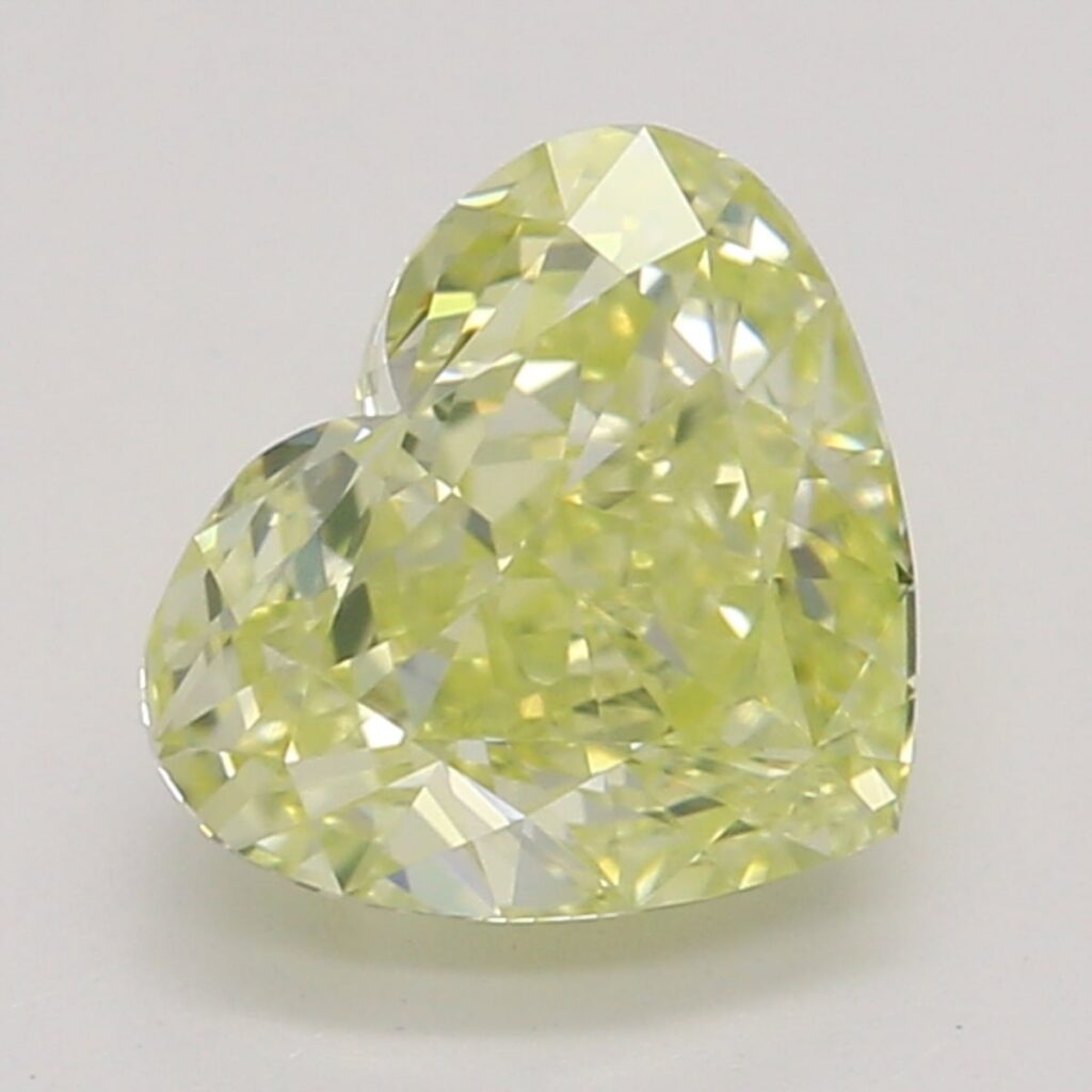 0.83 Ct. Fancy Yellow Heart Diamond
