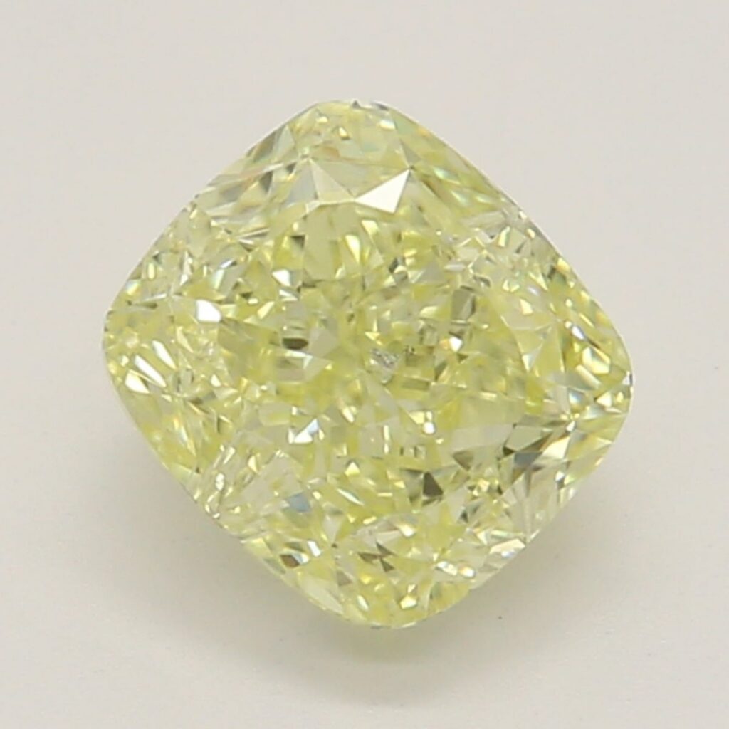 0.62 Ct. Fancy Yellow Cushion Diamond