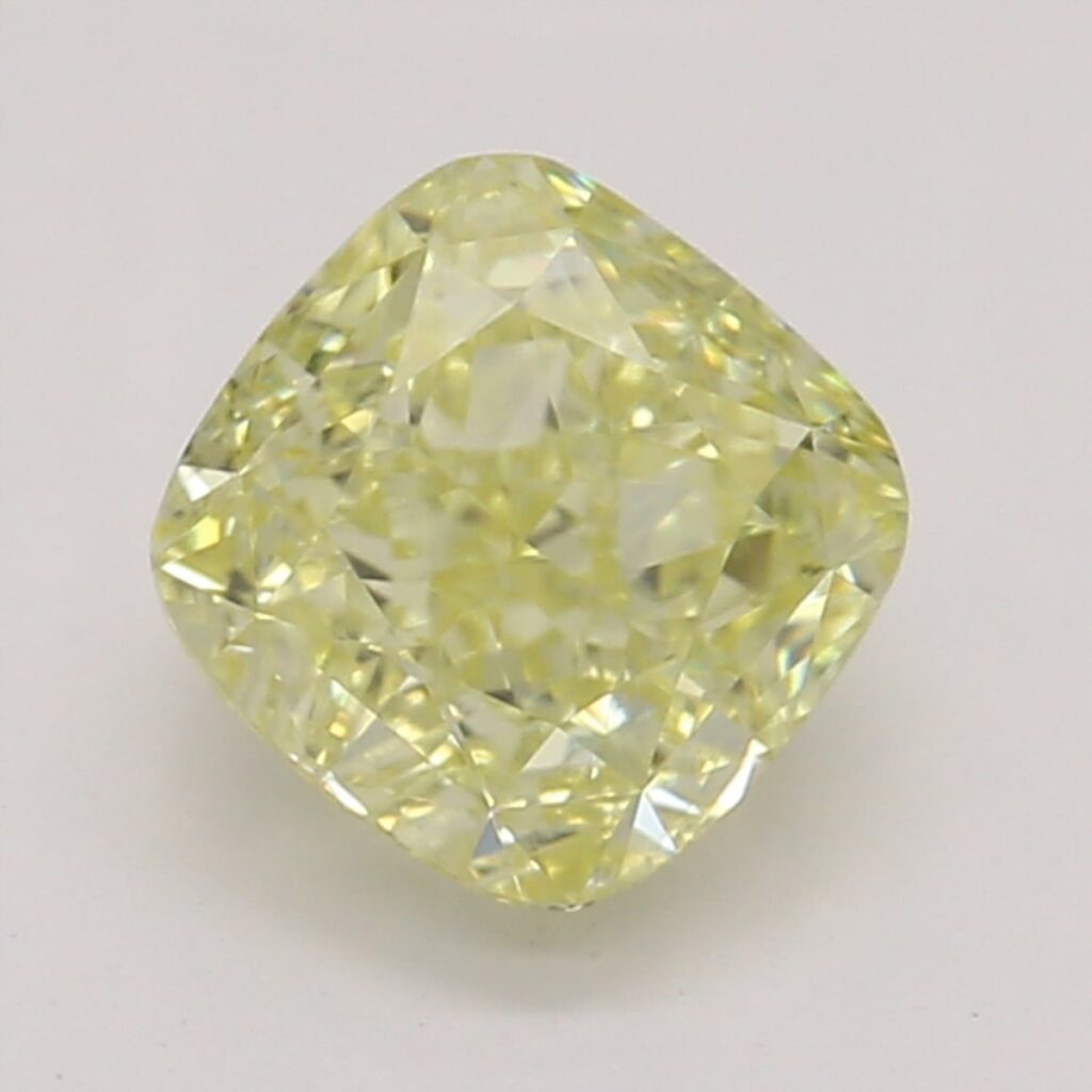 0.74 Ct. Fancy Yellow Cushion Diamond