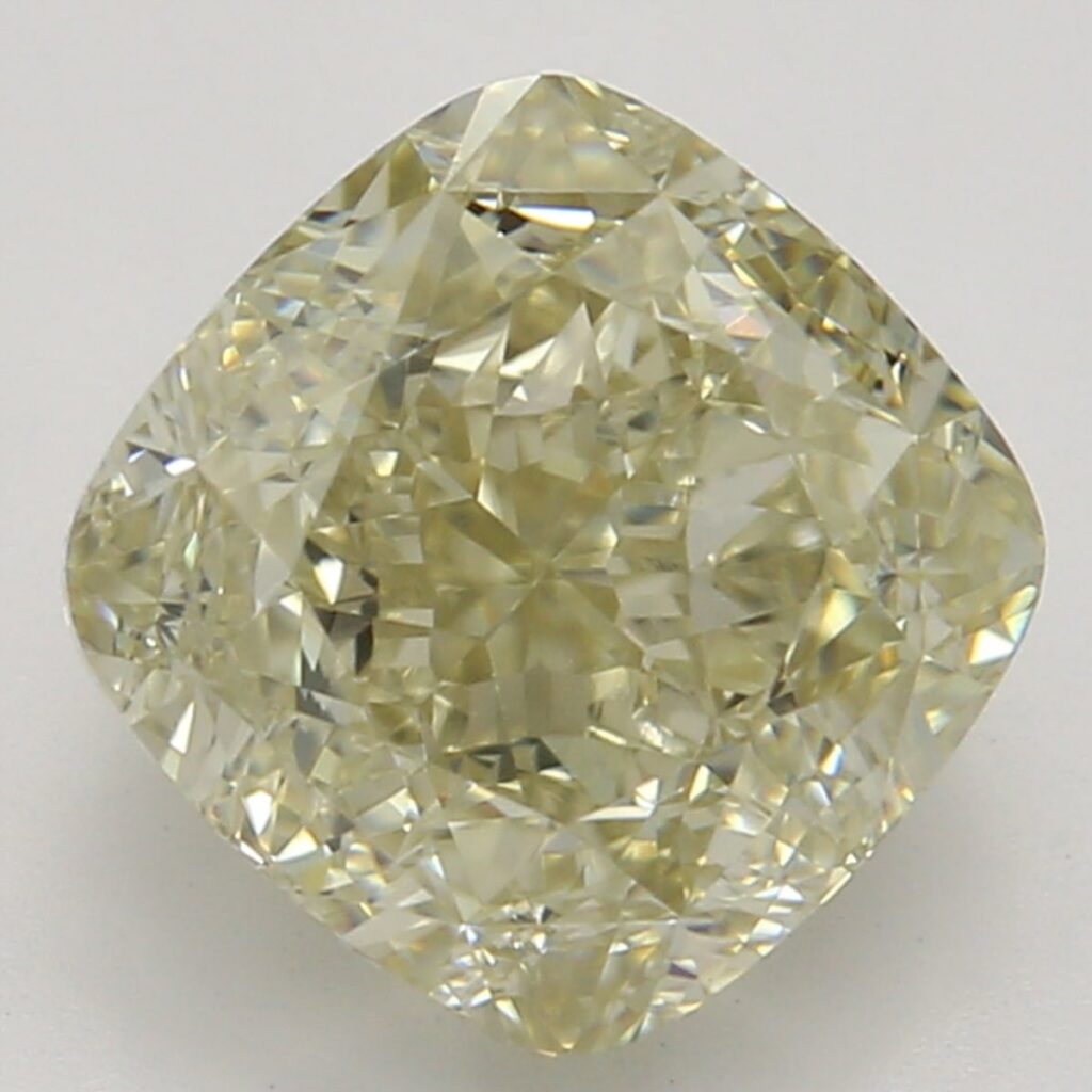1.60 Ct. Fancy Brownish Greenish Yellow Cushion Diamond