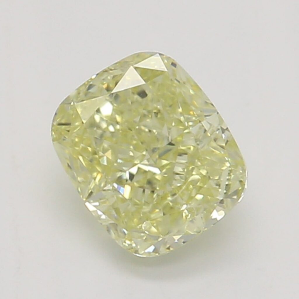 0.50 Ct. Fancy Yellow Cushion Diamond