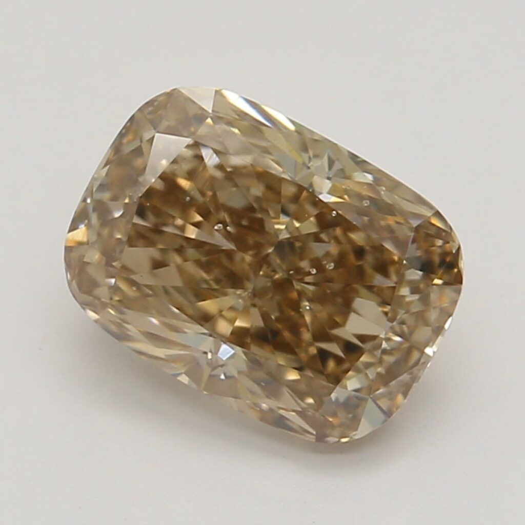 1.01 Ct. Fancy Yellowish Brown Cushion Diamond