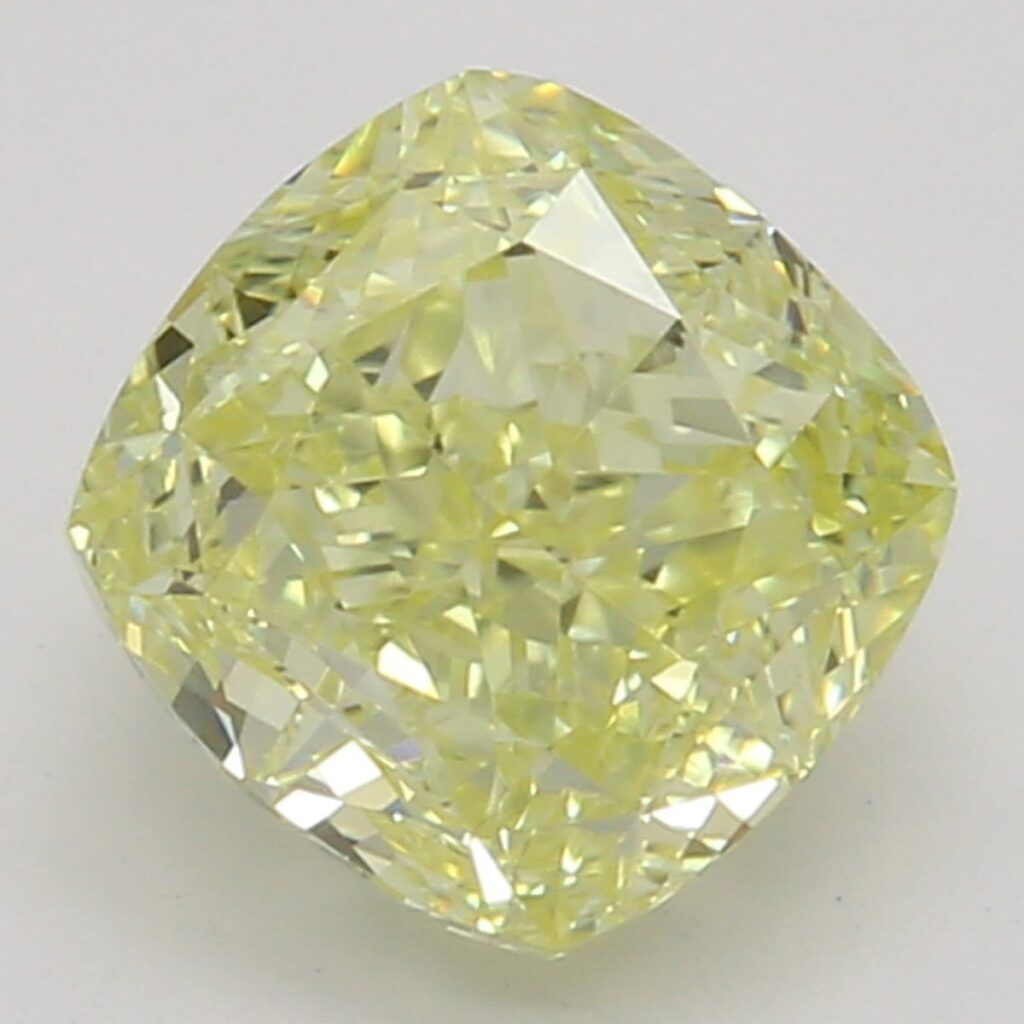 0.91 Ct. Fancy Yellow Cushion Diamond