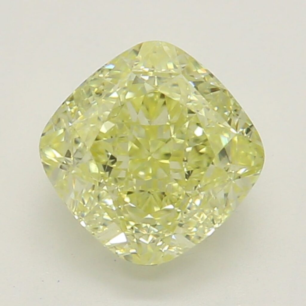 0.71 Ct. Fancy Yellow Cushion Diamond