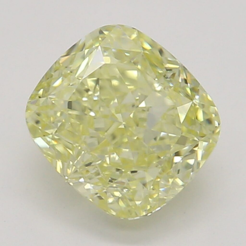 0.84 Ct. Fancy Yellow Cushion Diamond