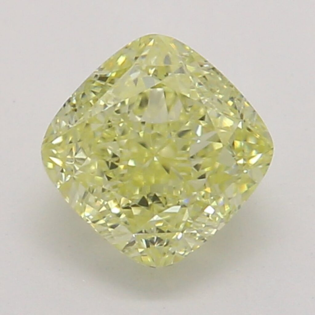 0.51 Ct. Fancy Yellow Cushion Diamond