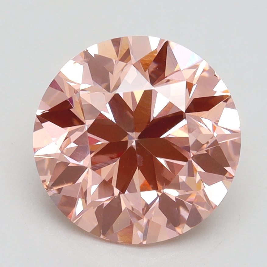 3.00 Ct. Fancy Intense Pink Round Lab Grown Diamond