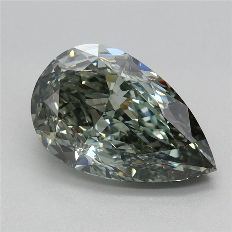 1.62 Ct. Fancy Green Pear Lab Grown Diamond
