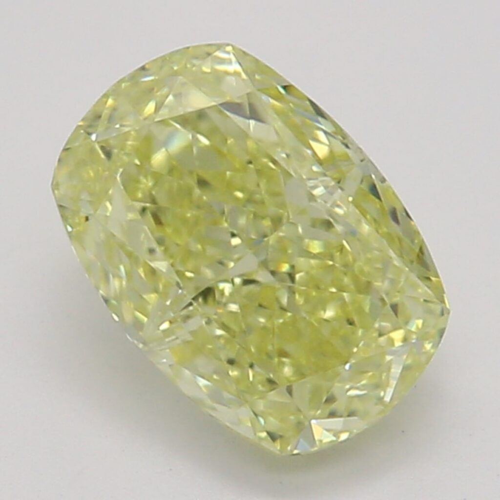 0.75 Ct. Fancy Yellow Cushion Diamond