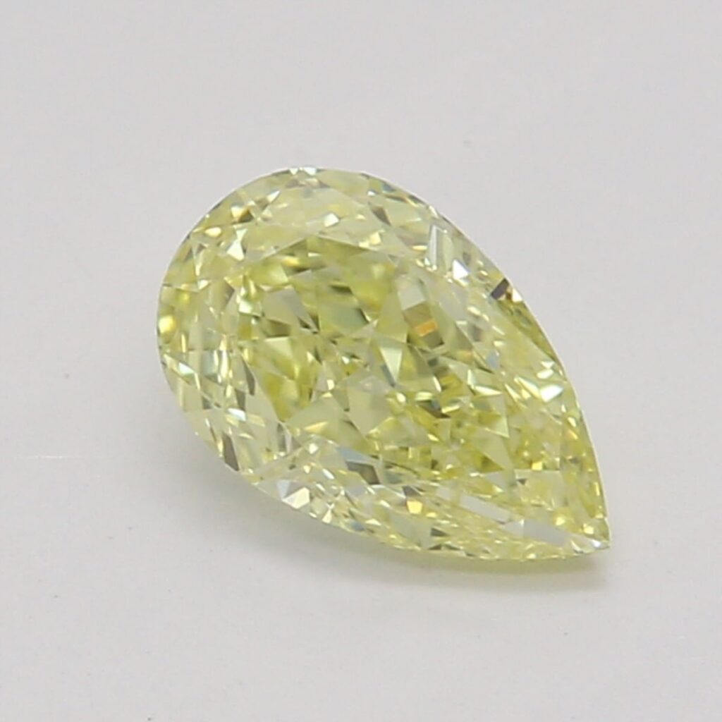 0.36 Ct. Fancy Yellow Pear Diamond