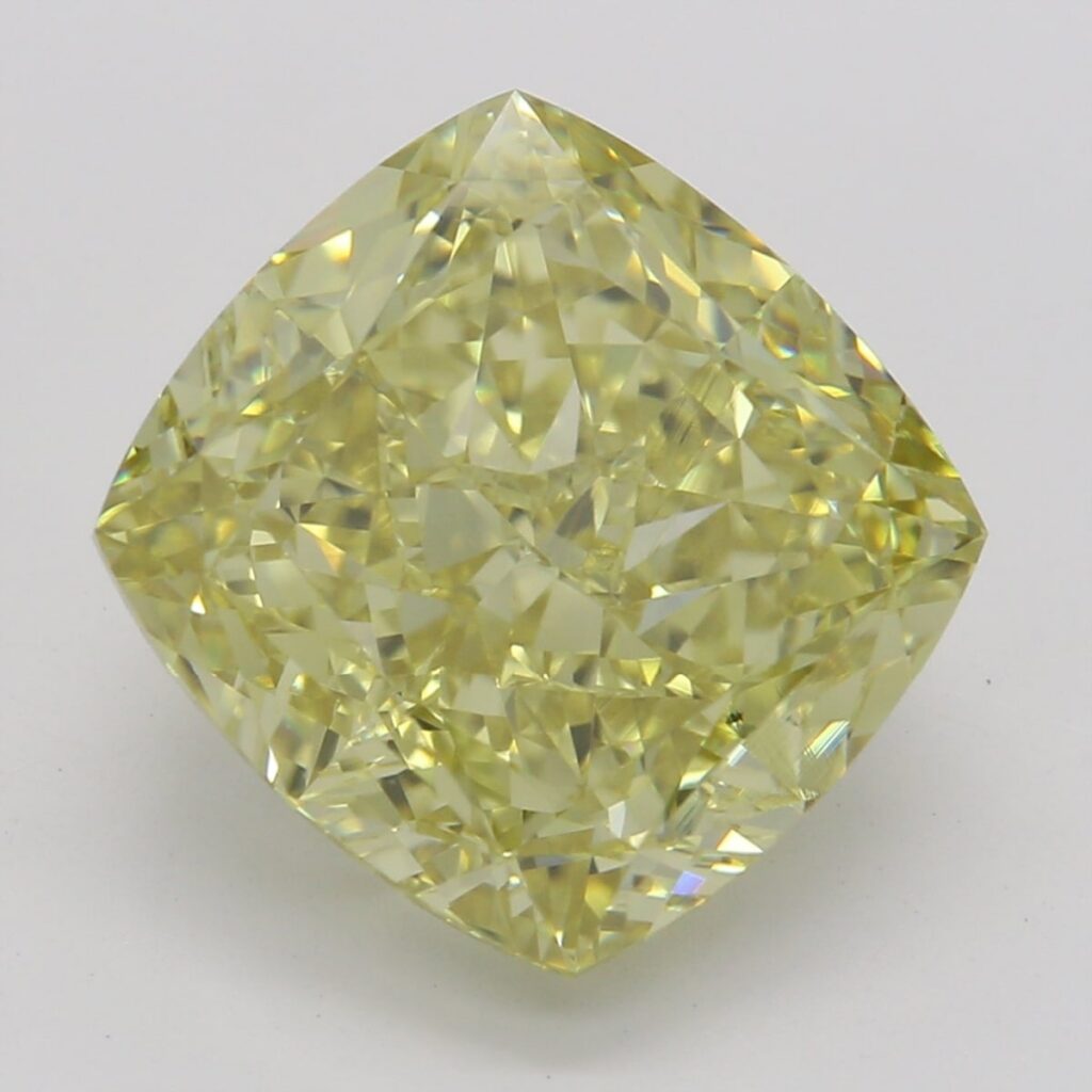 4.20 Ct. Fancy Brownish Greenish Yellow Cushion Diamond