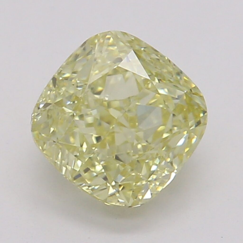 0.72 Ct. Fancy Yellow Cushion Diamond