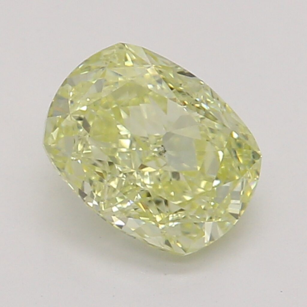 0.54 Ct. Fancy Yellow Cushion Diamond