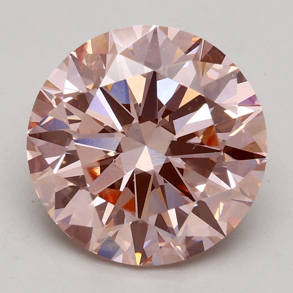 3.00 Ct. Fancy Intense Pink Round Lab Grown Diamond