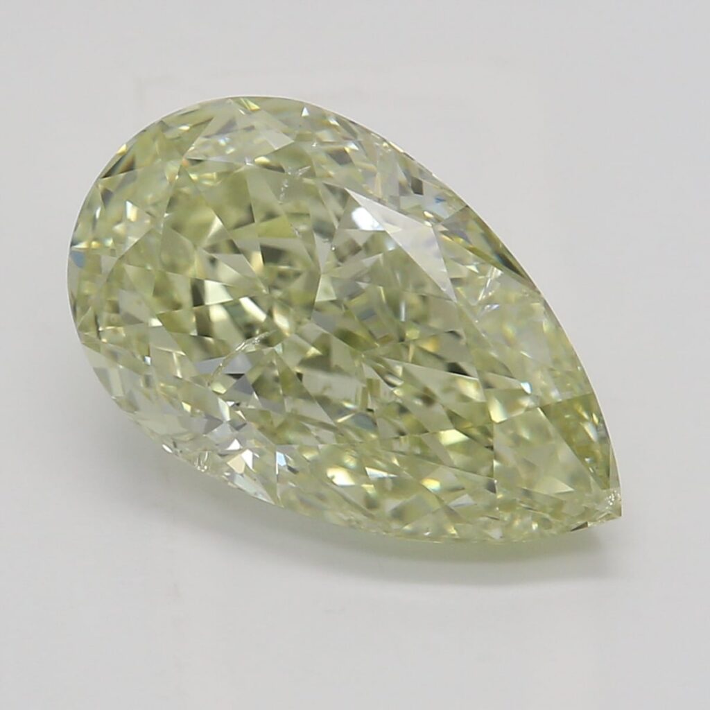 2.09 Ct. Fancy Grayish Greenish Yellow Pear Diamond