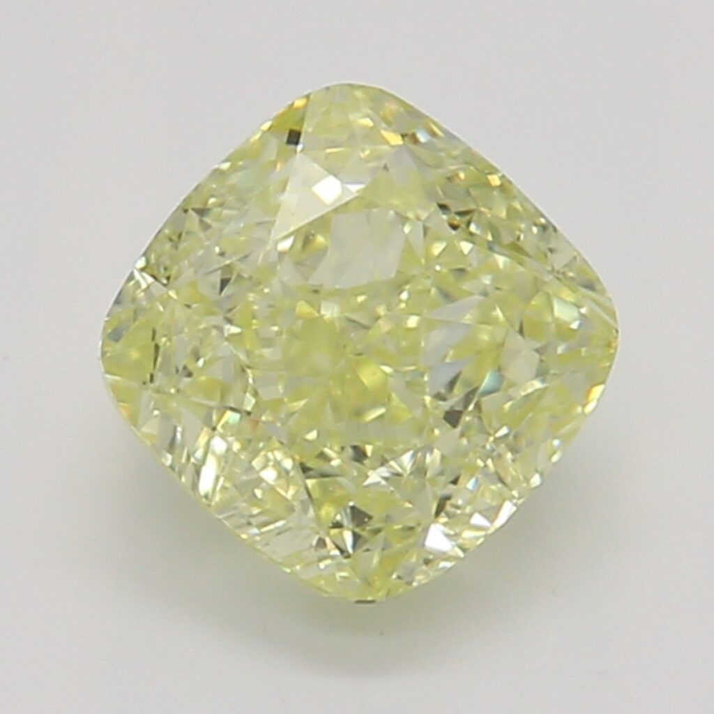 0.70 Ct. Fancy Yellow Cushion Diamond