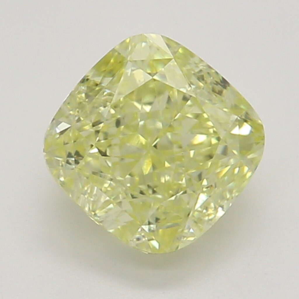 0.72 Ct. Fancy Yellow Cushion Diamond