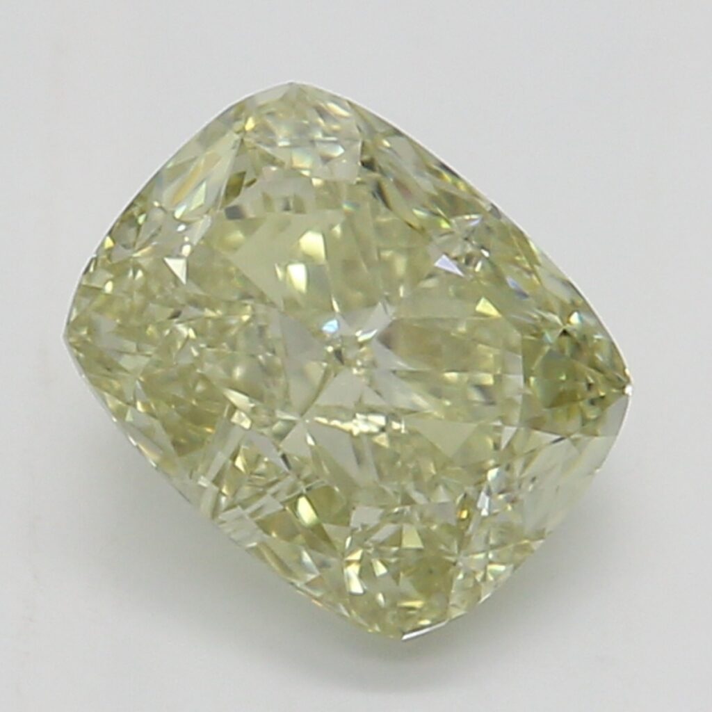 0.70 Ct. Fancy Brownish Greenish Yellow Cushion Diamond