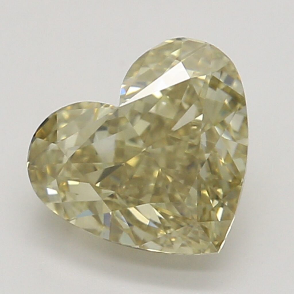 0.74 Ct. Fancy Brownish Yellow Heart Diamond