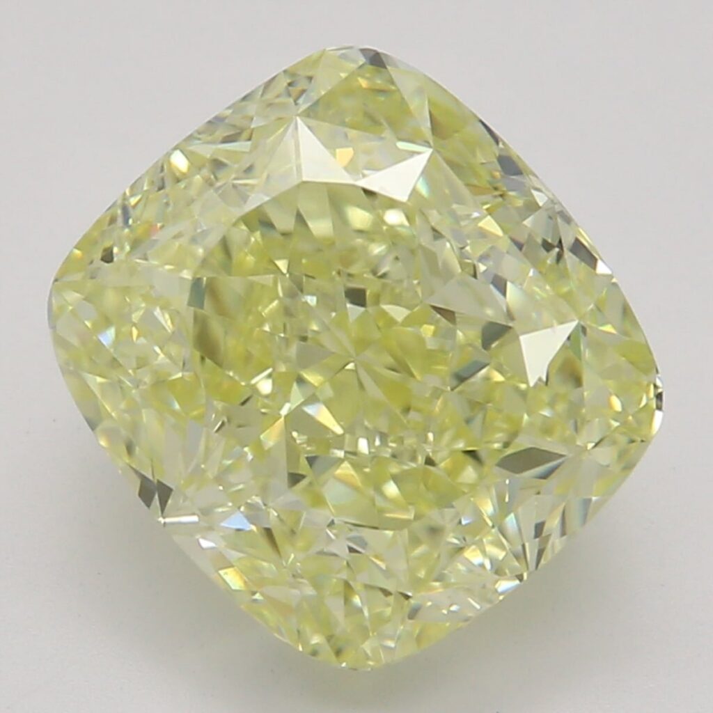 2.51 Ct. Fancy Yellow Cushion Diamond