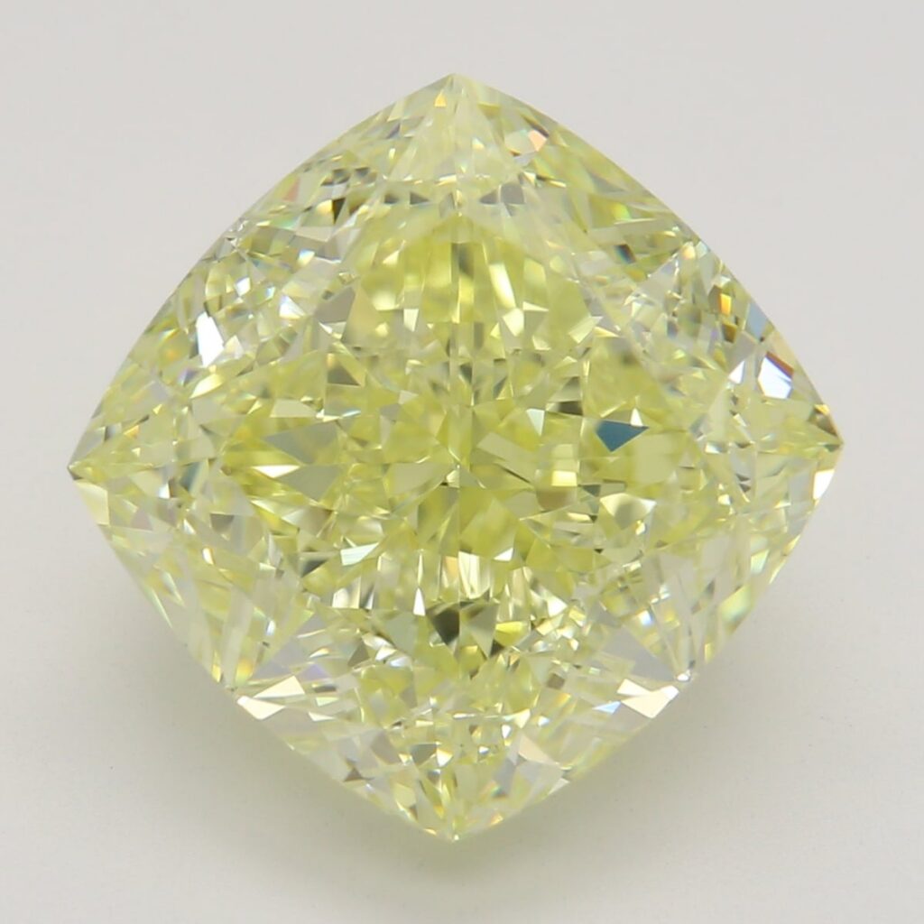 6.19 Ct. Fancy Yellow Cushion Diamond