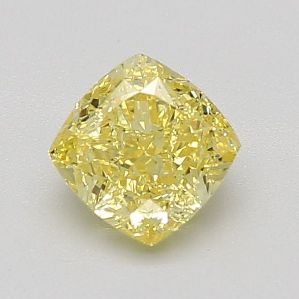 0.55 Ct. Fancy Intense Yellow Cushion Diamond