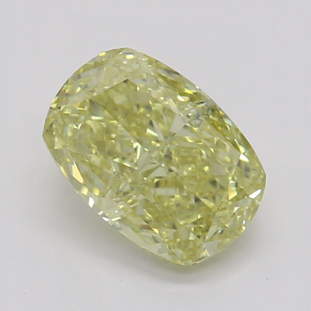 0.77 Ct. Fancy Yellow Cushion Diamond