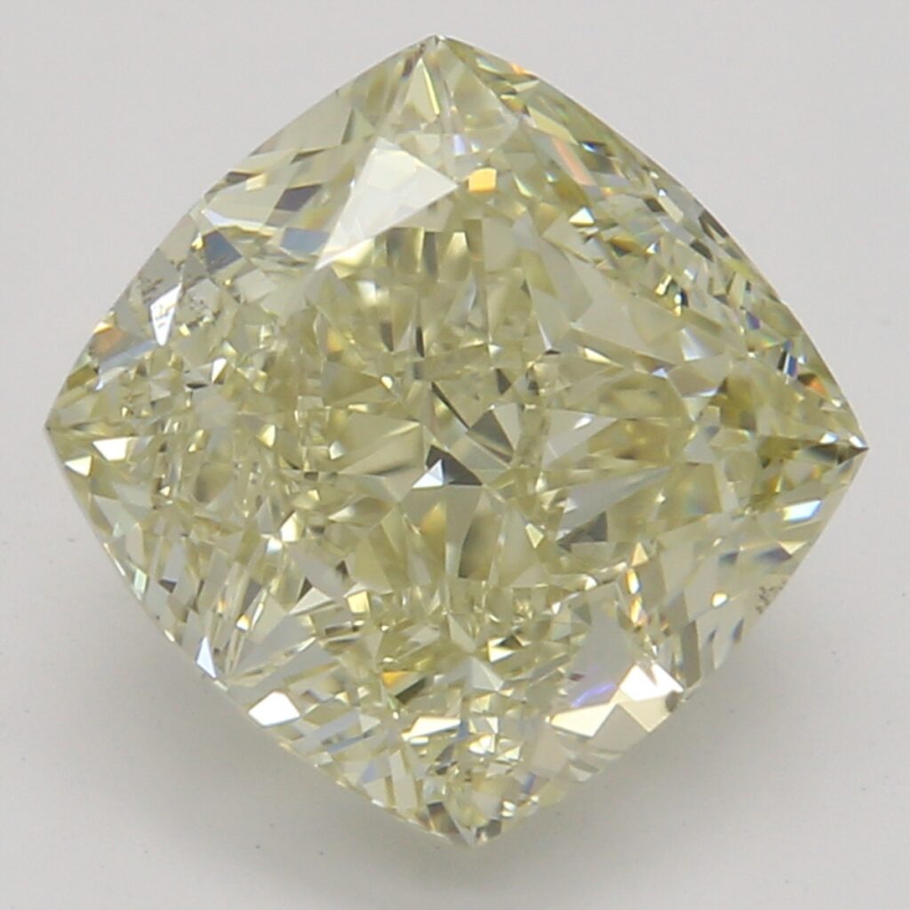 2.20 Ct. Fancy Brownish Greenish Yellow Cushion Diamond