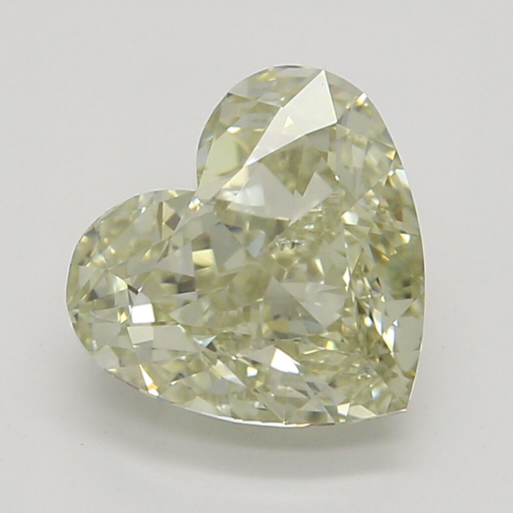 1.23 Ct. Fancy Brownish Greenish Yellow Heart Diamond
