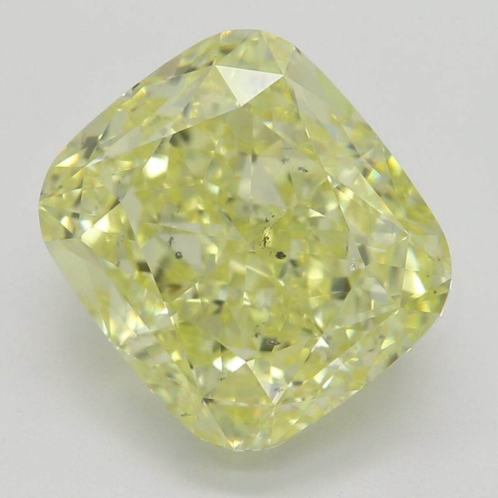 4.05 Ct. Fancy Yellow Cushion Diamond