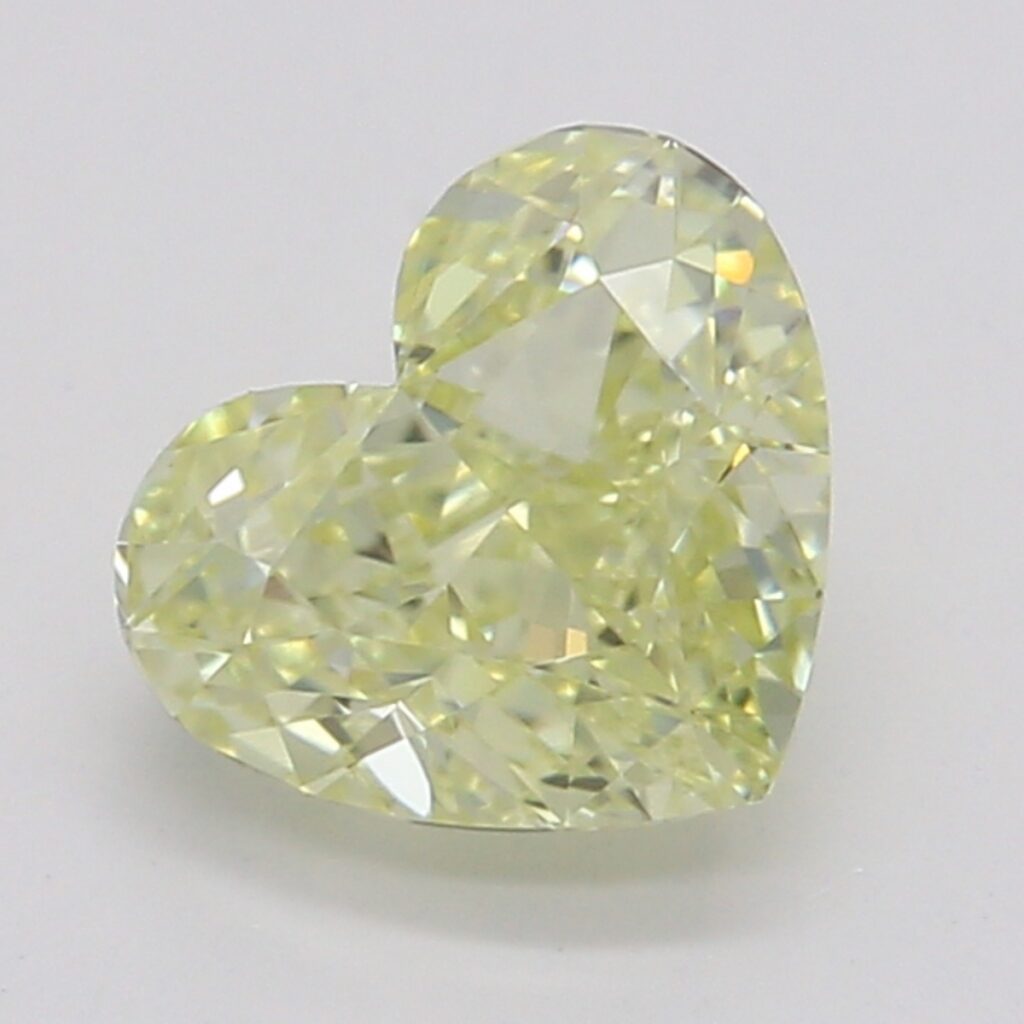 0.62 Ct. Fancy Yellow Heart Diamond