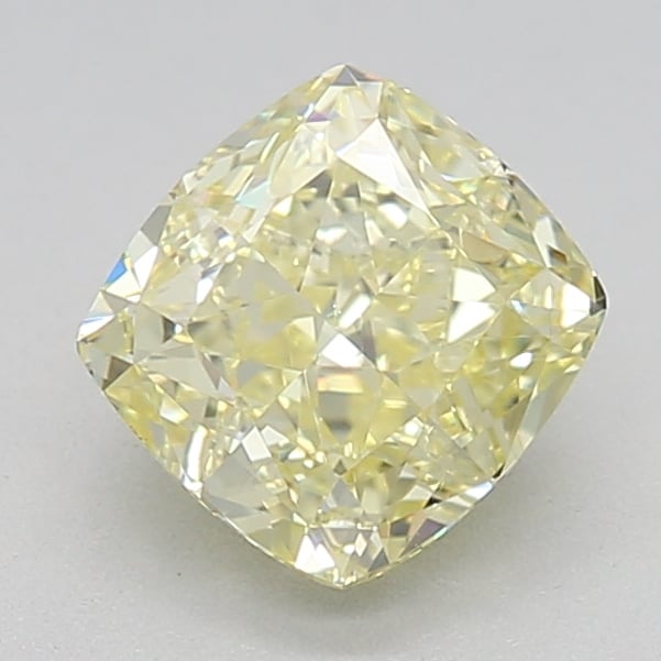 0.80 Ct. Fancy Light Yellow Cushion Diamond