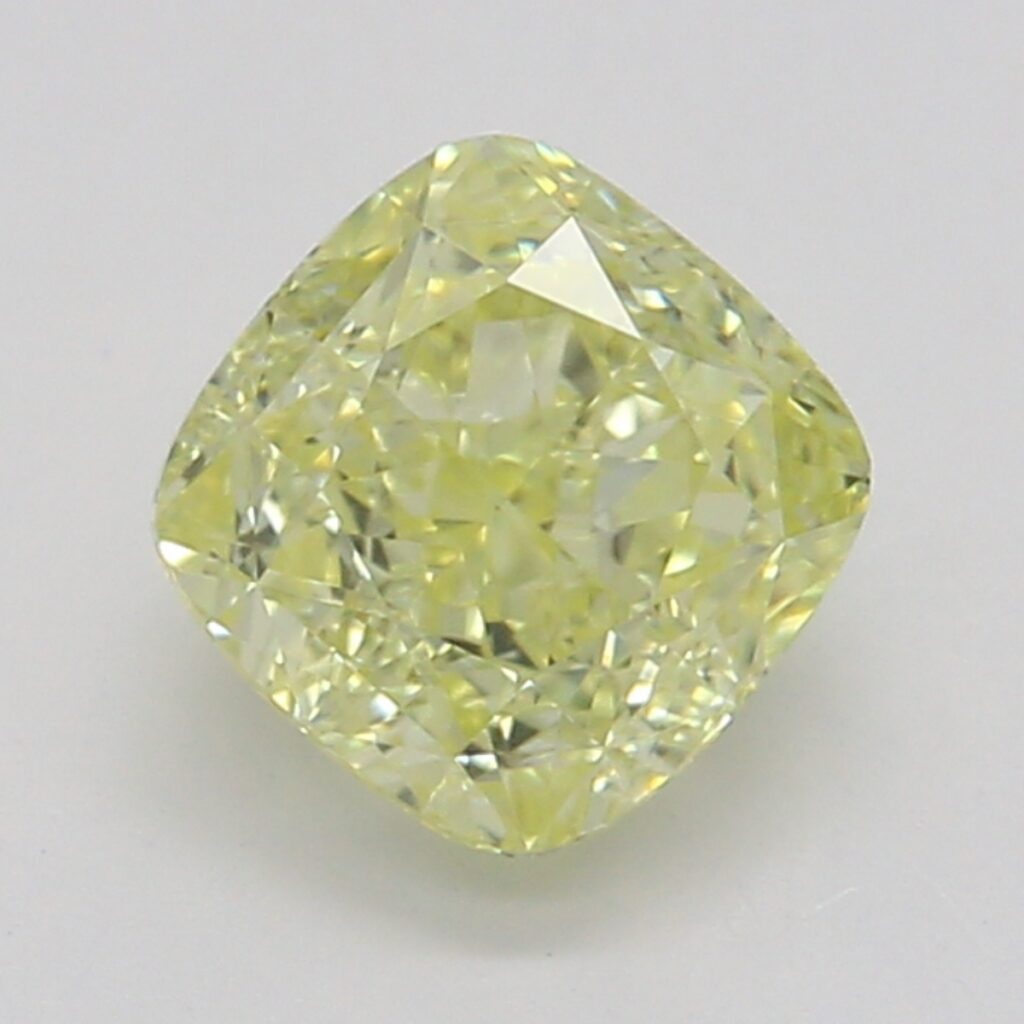 0.61 Ct. Fancy Yellow Cushion Diamond