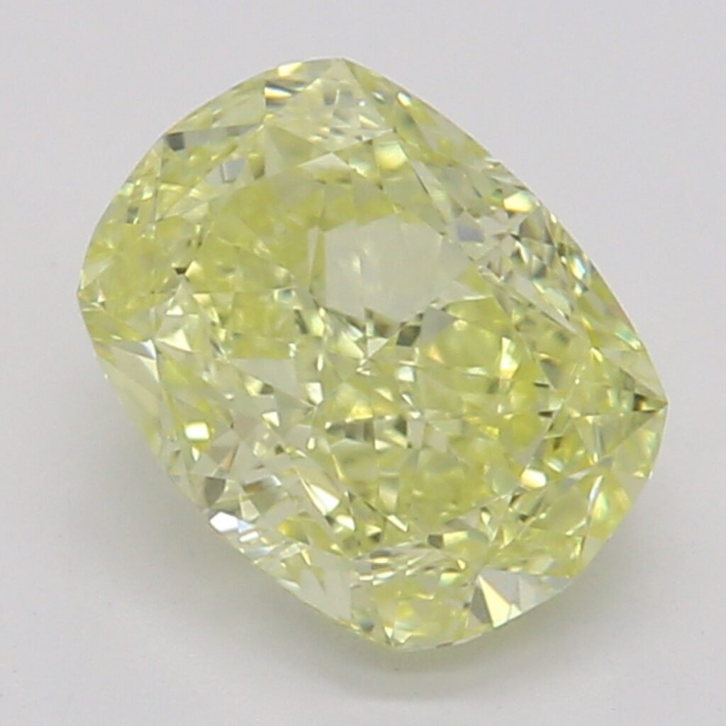 0.80 Ct. Fancy Yellow Cushion Diamond