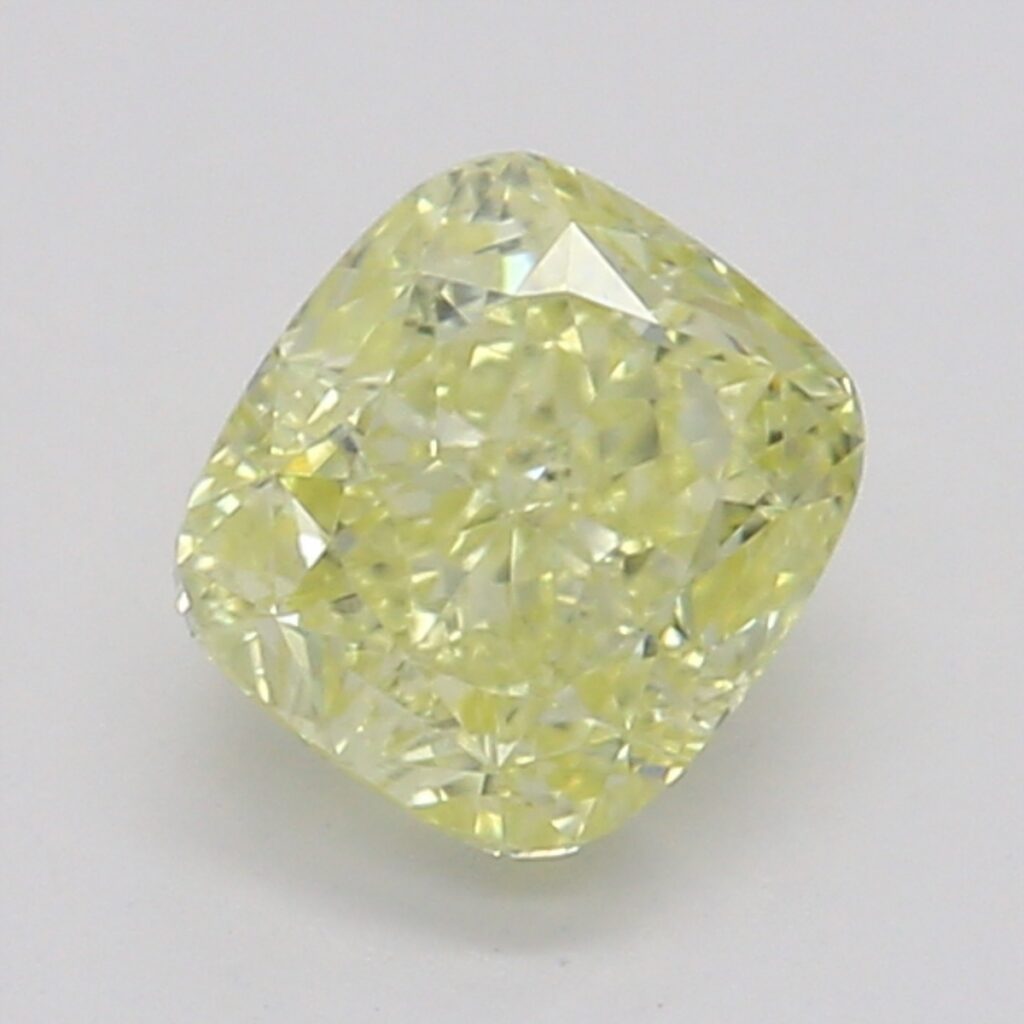 0.41 Ct. Fancy Yellow Cushion Diamond