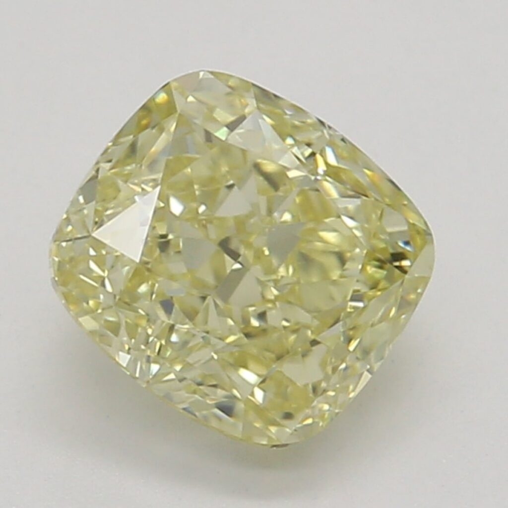0.70 Ct. Fancy Yellow Cushion Diamond