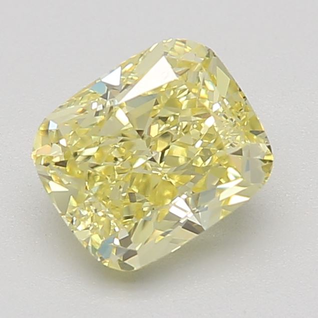1.01 Ct. Fancy Intense Yellow Cushion Diamond