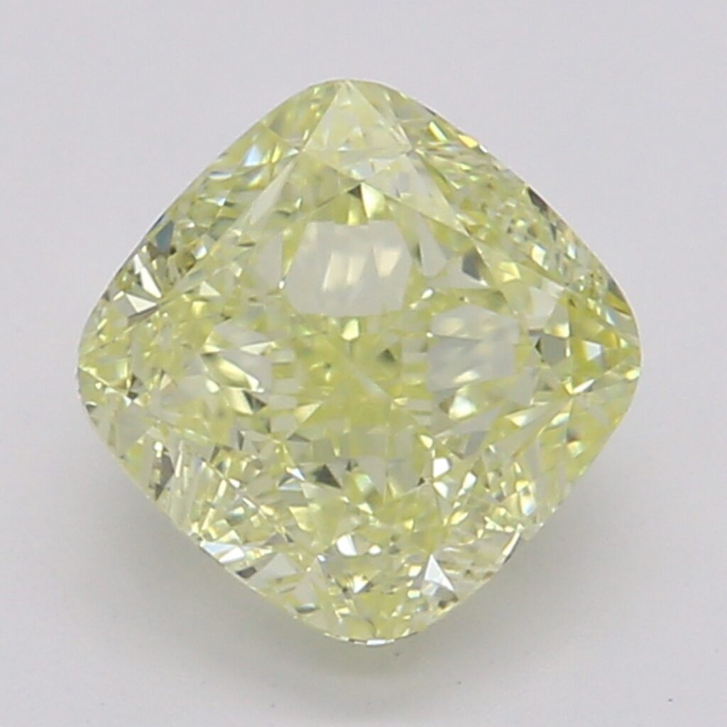 0.80 Ct. Fancy Yellow Cushion Diamond