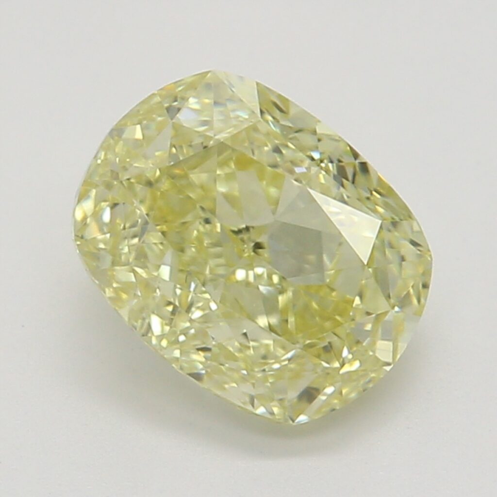 0.90 Ct. Fancy Yellow Cushion Diamond