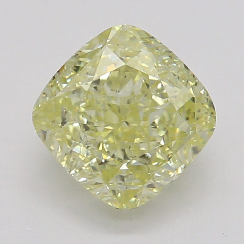0.74 Ct. Fancy Yellow Cushion Diamond
