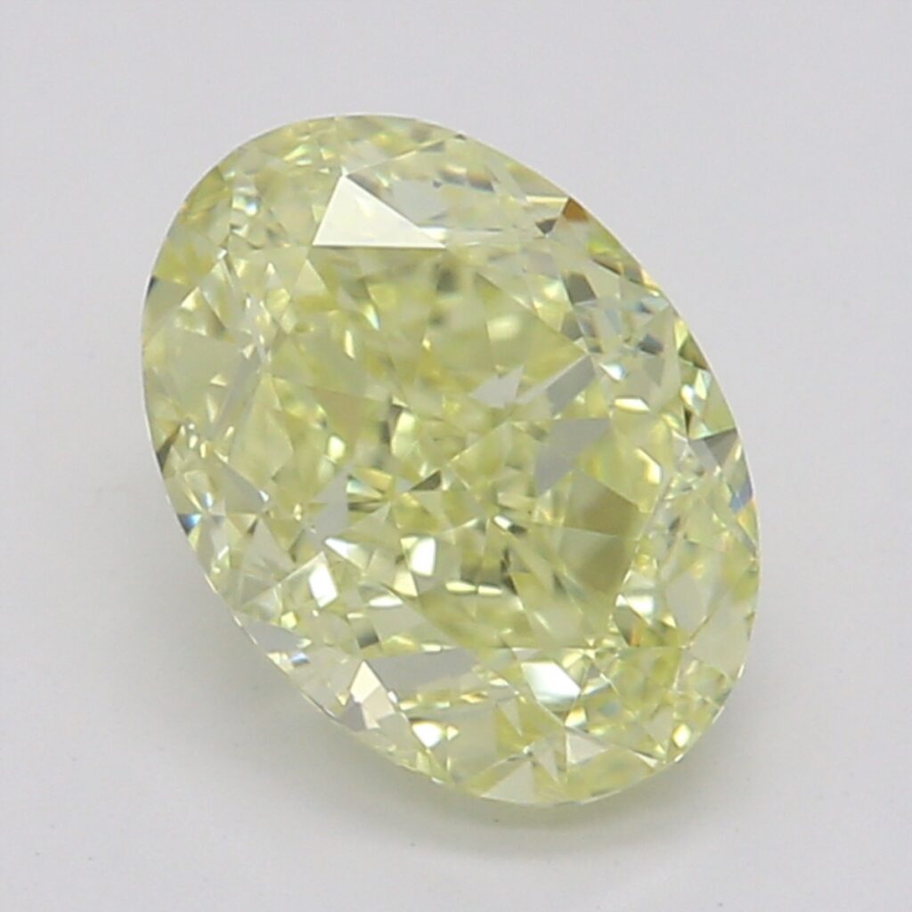 0.81 Ct. Fancy Yellow Oval Diamond
