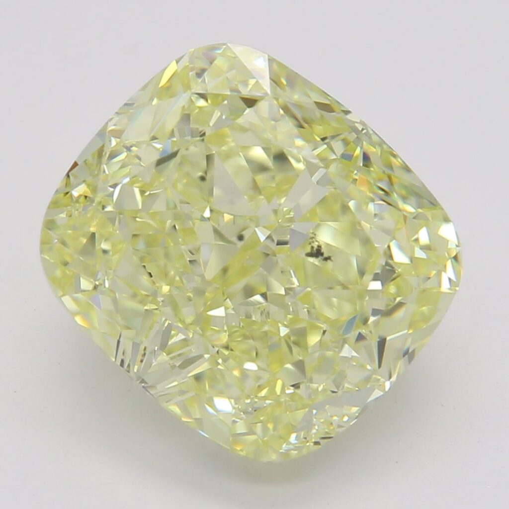 4.03 Ct. Fancy Yellow Cushion Diamond