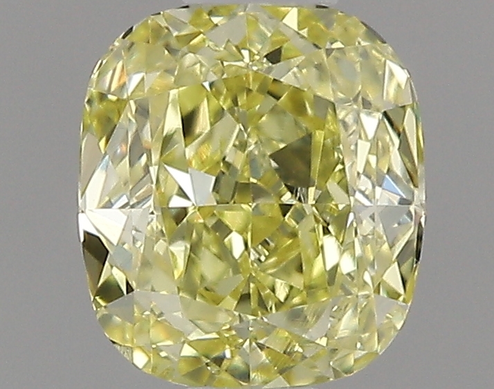 0.48 Ct. Fancy Intense Yellow Cushion Diamond