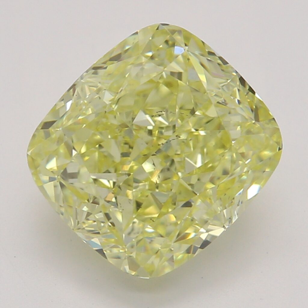 2.05 Ct. Fancy Yellow Cushion Diamond