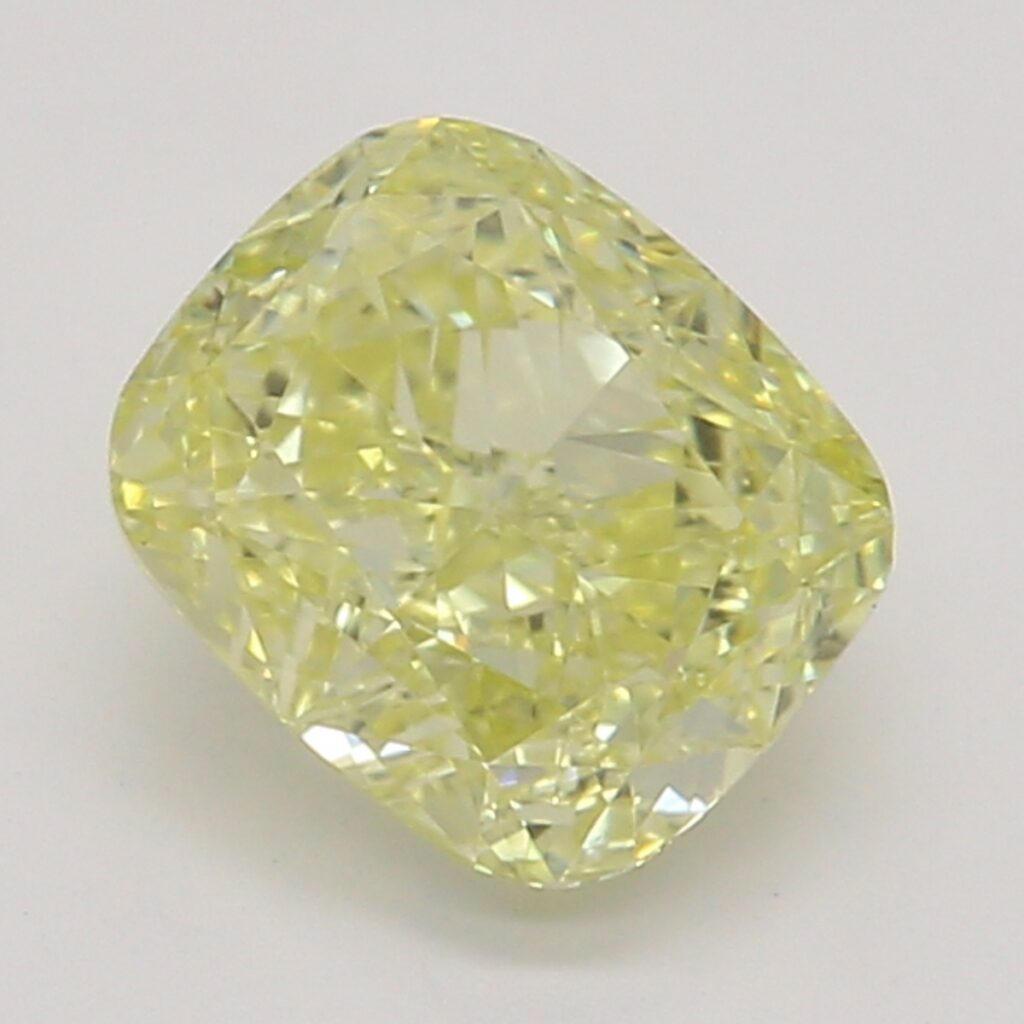 0.71 Ct. Fancy Yellow Cushion Diamond